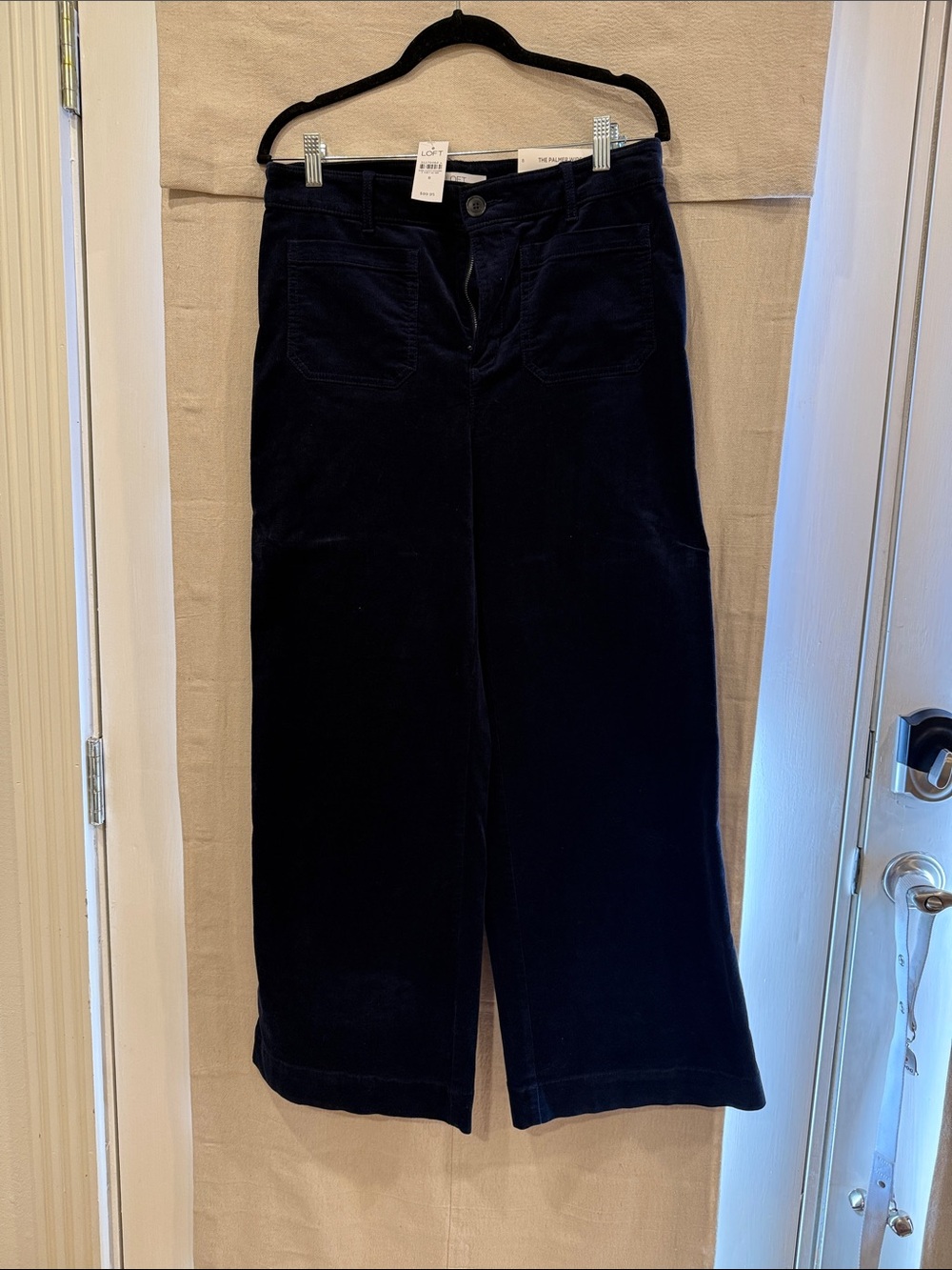 LOFT Navy Wide-Leg Corduroy Jeans
